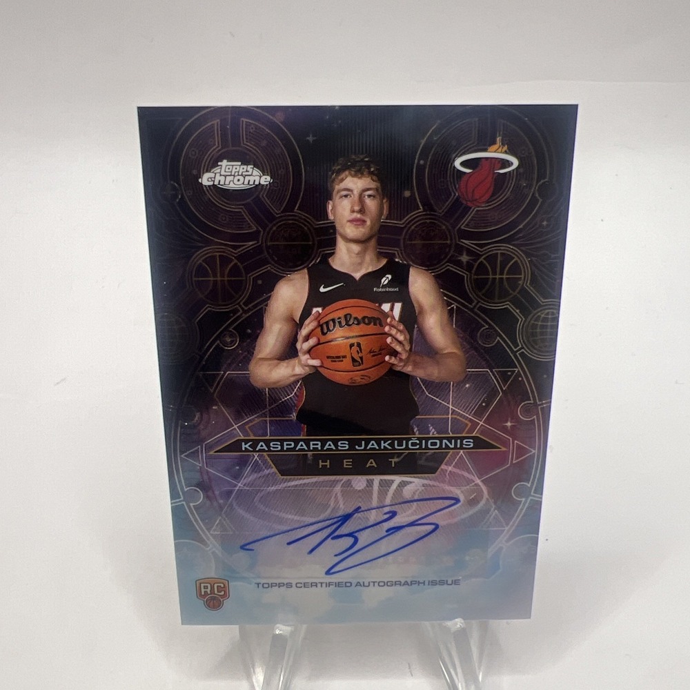 KASPARAS JAKUCIONIS 2025-2026 Topps Chrome RC AUTO Heat CHROMOGRAPHS #CHR-KAJ